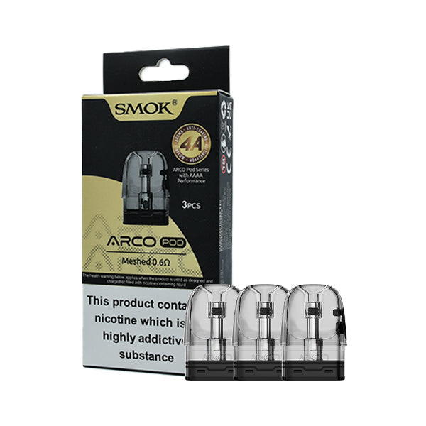 SMOK ARCO Replacement Pods 2ml – 0.6Ω Mesh – Pack of 3