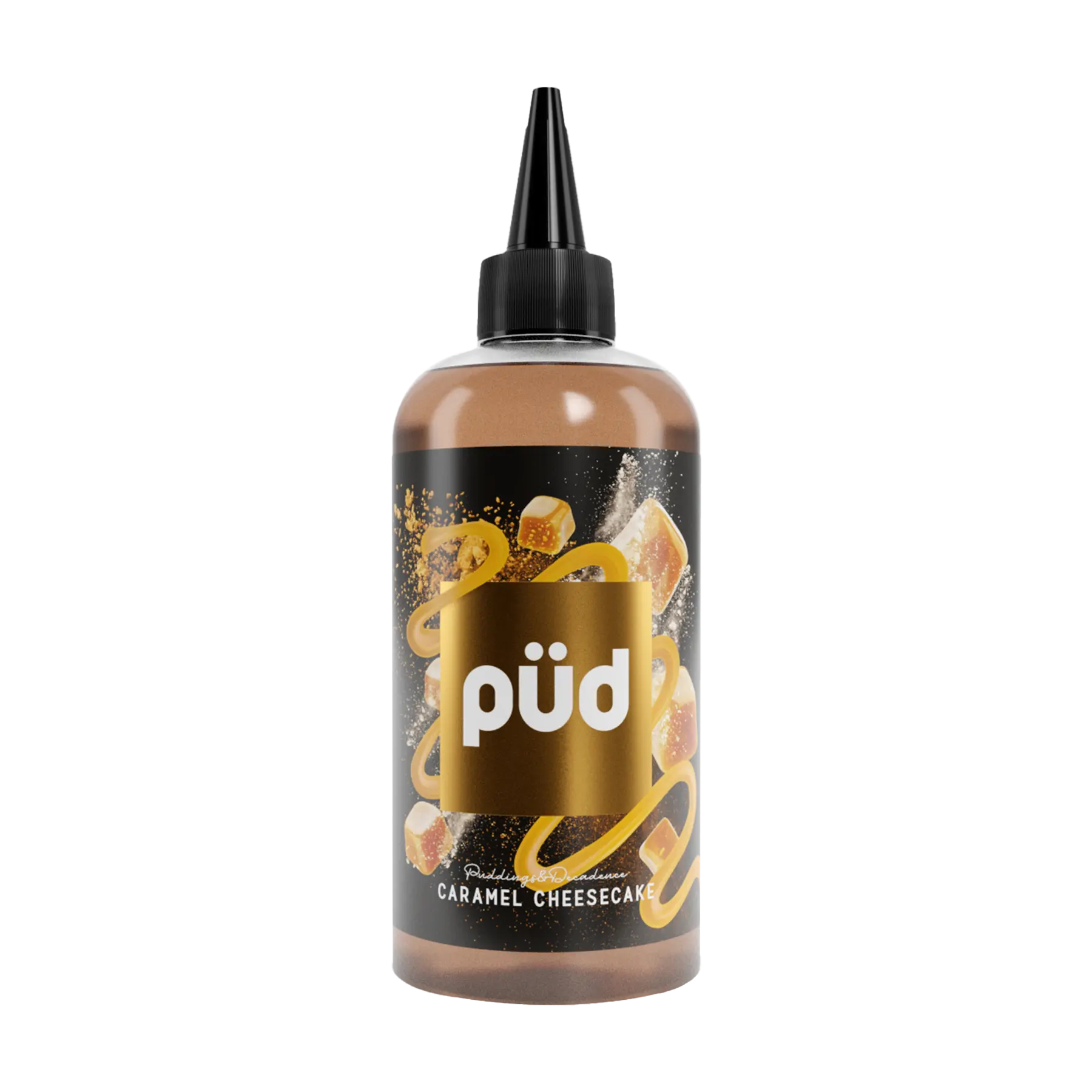 PUD Caramel Cheesecake 200ml shortfill e-liquid bottle