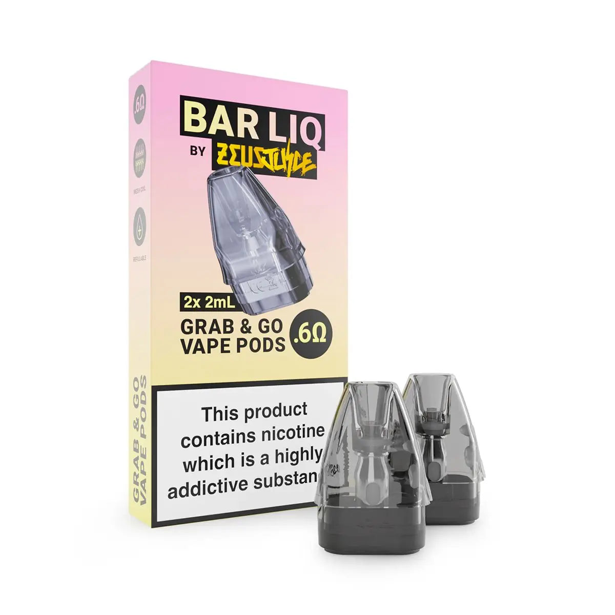 Zeus Juice Grab & Go Replacement Pods 2ml – Pack of 2