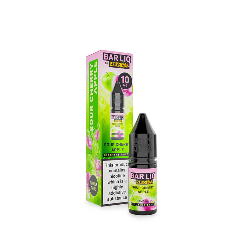 Zeus Bar Liq Sour Cherry Apple 10mg nic salt e-liquid 10ml bottle