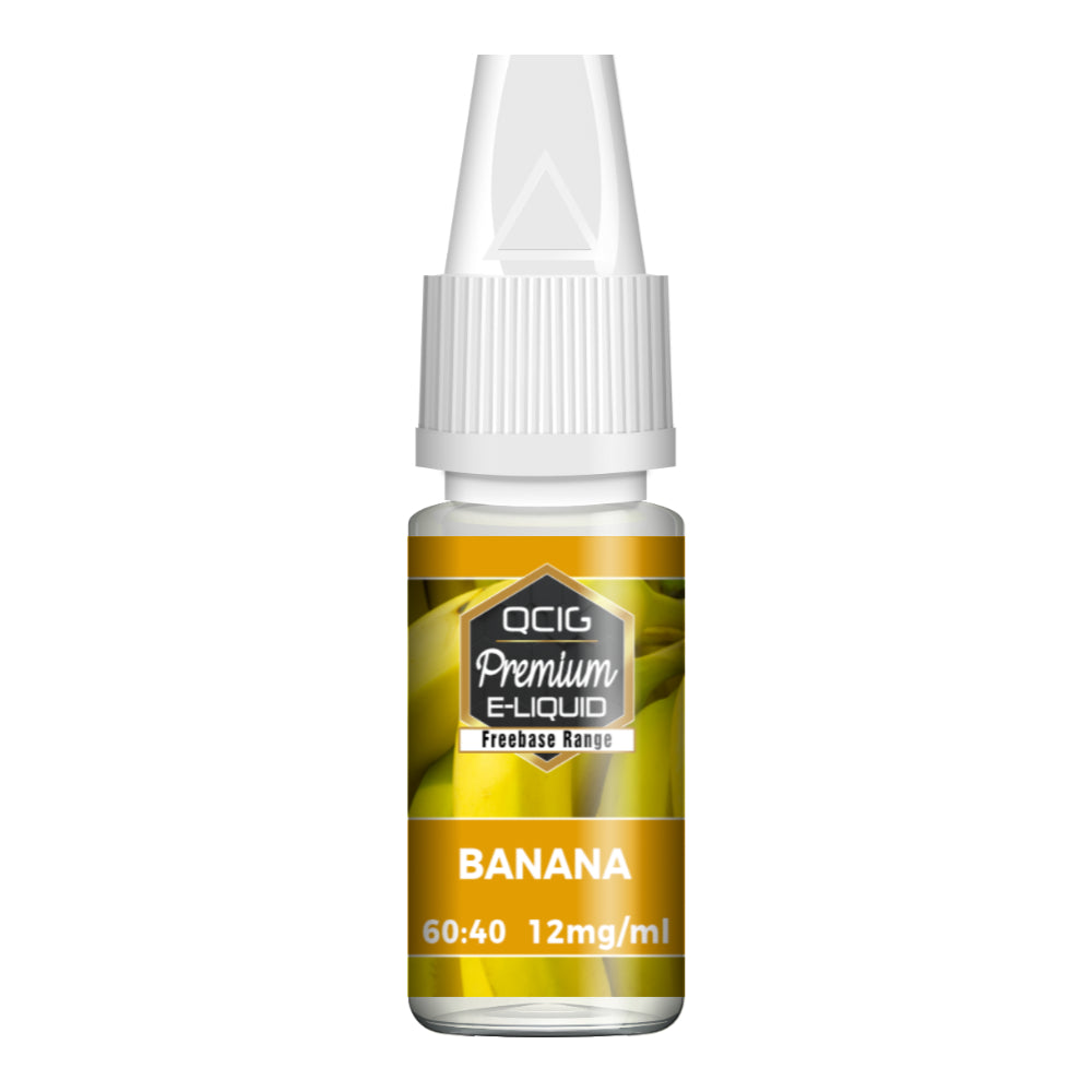 QCIG Banana E-Liquid 10ml – 12mg bottle