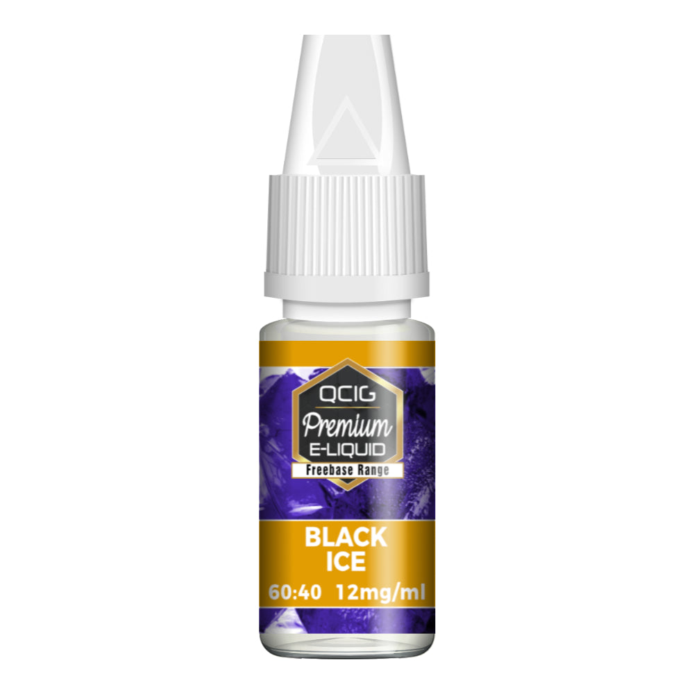 QCIG Black Ice E-Liquid 10ml – 12mg bottle