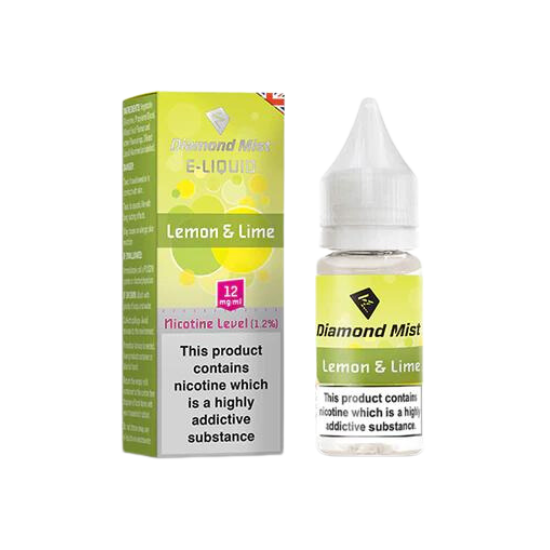 Diamond Mist Lemon & Lime e-liquid 10ml 12mg bottle