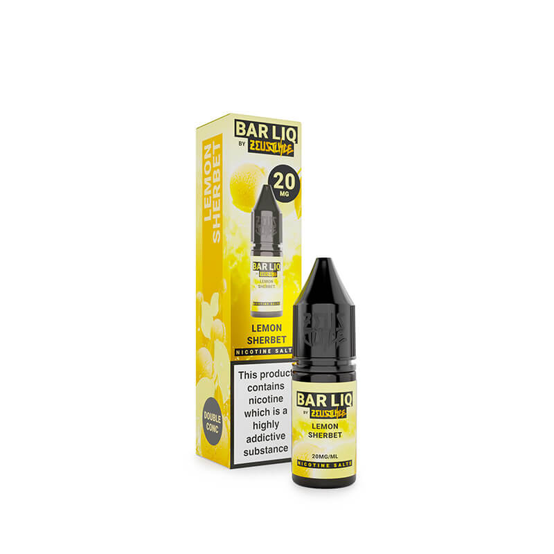 Zeus Bar Liq Lemon Sherbet 20mg nic salt e-liquid 10ml bottle