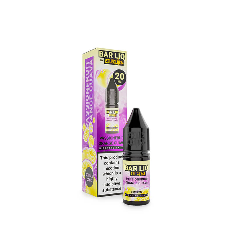 Zeus Bar Liq Passionfruit Orange Guava 20mg nic salt e-liquid 10ml bottle