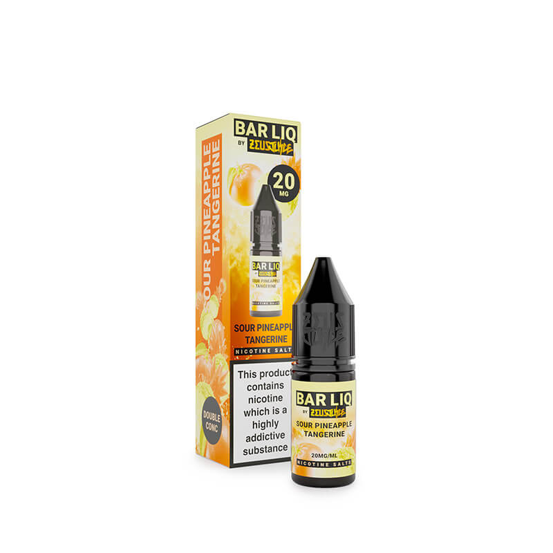 Zeus Bar Liq Sour Pineapple Tangerine 20mg nic salt e-liquid 10ml bottle