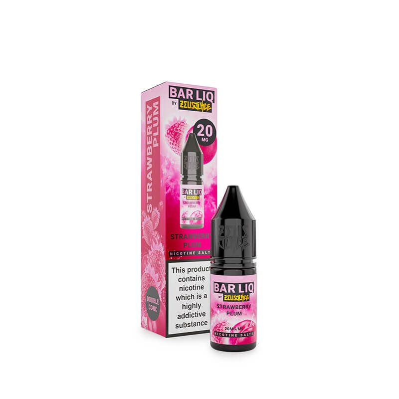 Zeus Bar Liq Strawberry Plum 20mg nic salt e-liquid 10ml bottle