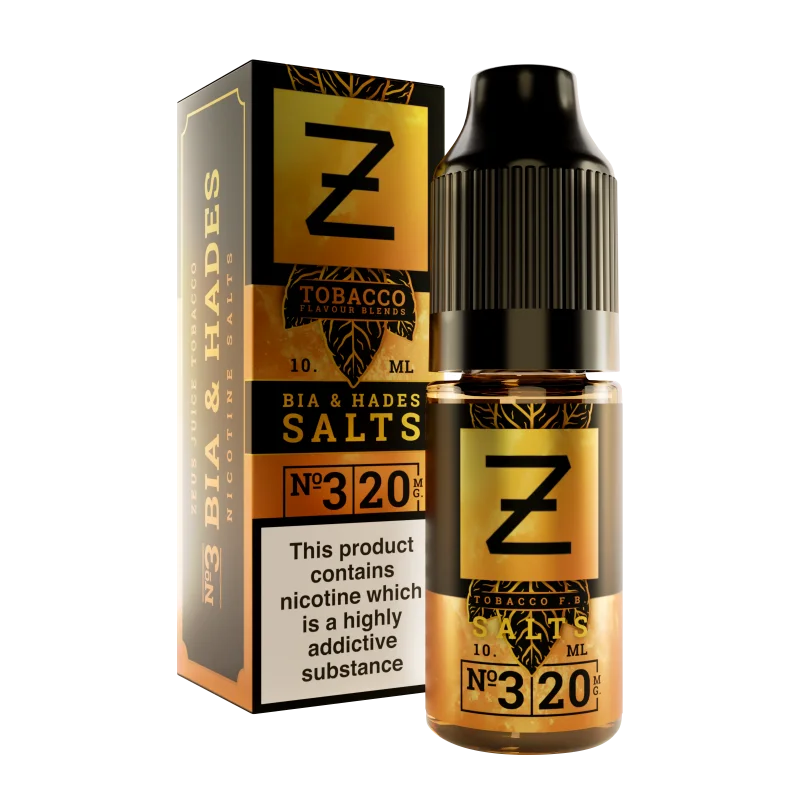 Zeus Juice Bia & Hades Tobacco Nic Salt E-Liquid 10ml