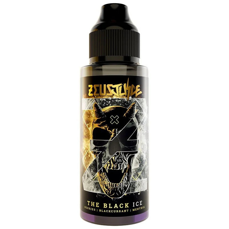 Zeus Juice The Black ICE 100ml shortfill e-liquid bottle – 0mg