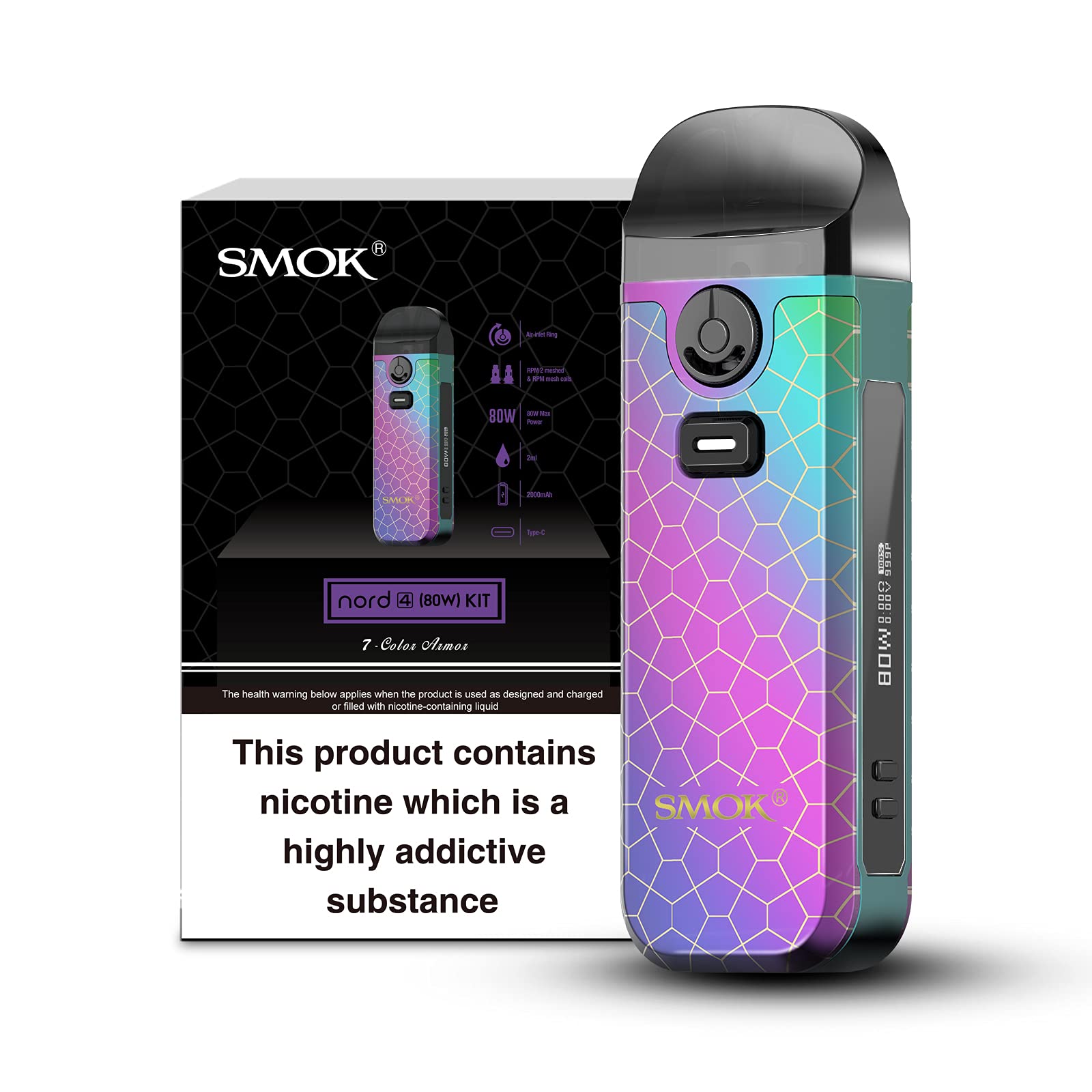 Smok Nord 4 Pod Vape Kit - 7-color Armor Smok Nord 4 Pod Vape Kit - 7-color Armor