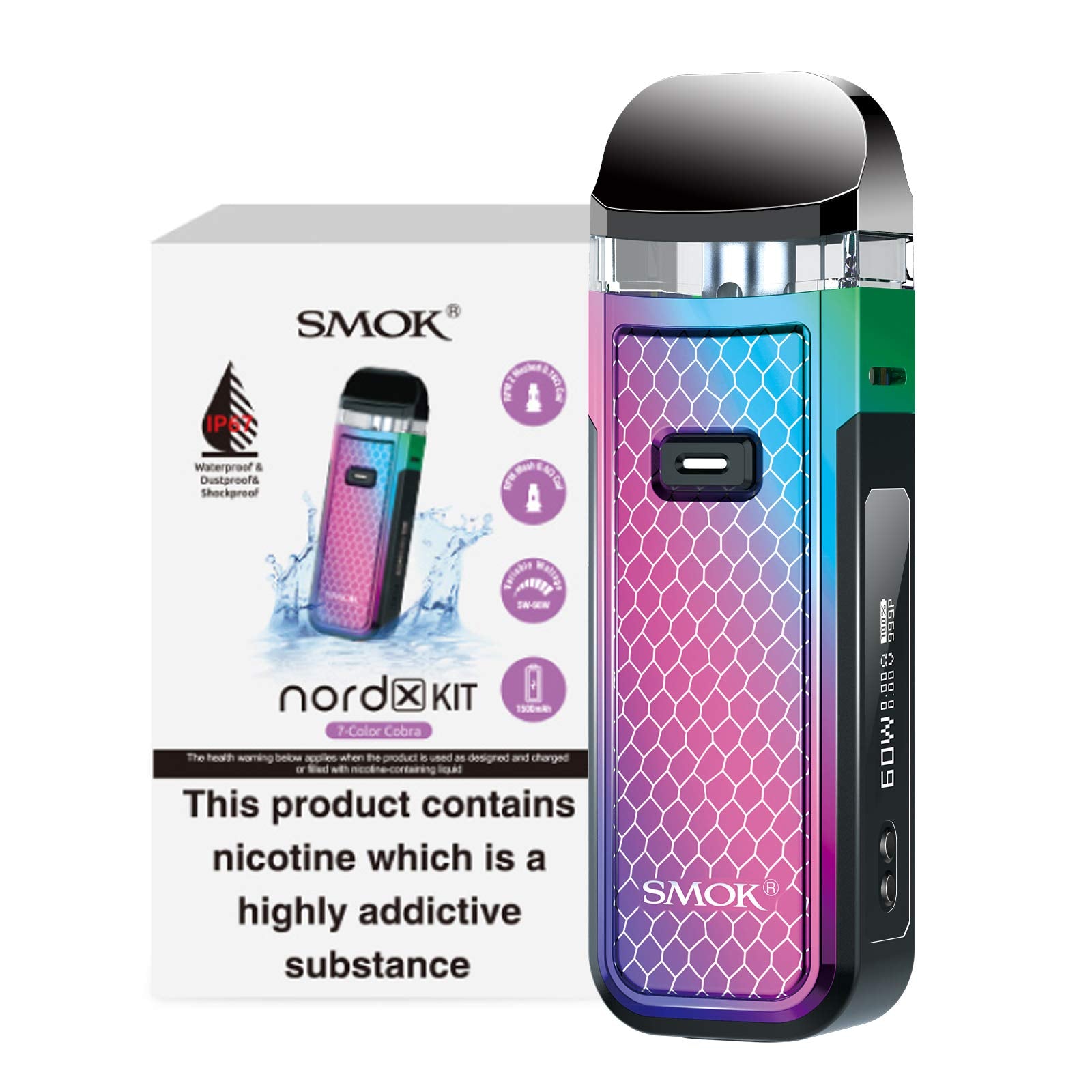 Smok Nord X Pod Vape Kit - 7-Color Cobra Smok Nord X Pod Vape Kit - 7-Color Cobra