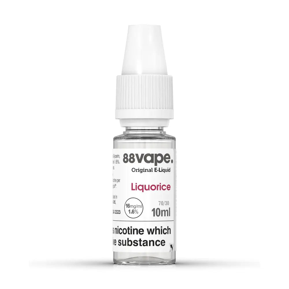 88Vape Liquorice E-Liquid 10ml – 16mg bottle