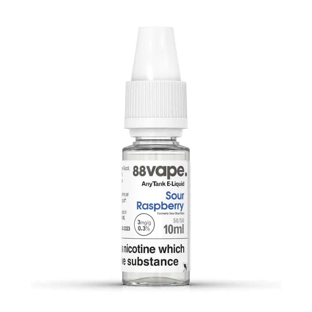 88Vape Sour Raspberry E-Liquid 10ml - 3mg bottle