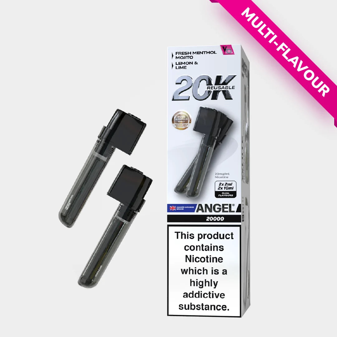 Vapes Bars Angel 20K replacement pod and refill pack – White Edition – 20mg