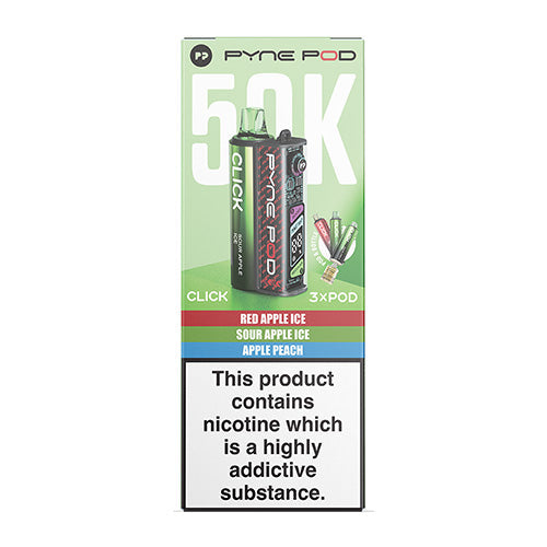 Pyne Pod Click 50K Apple Edition prefilled pod vape kit box – 20mg