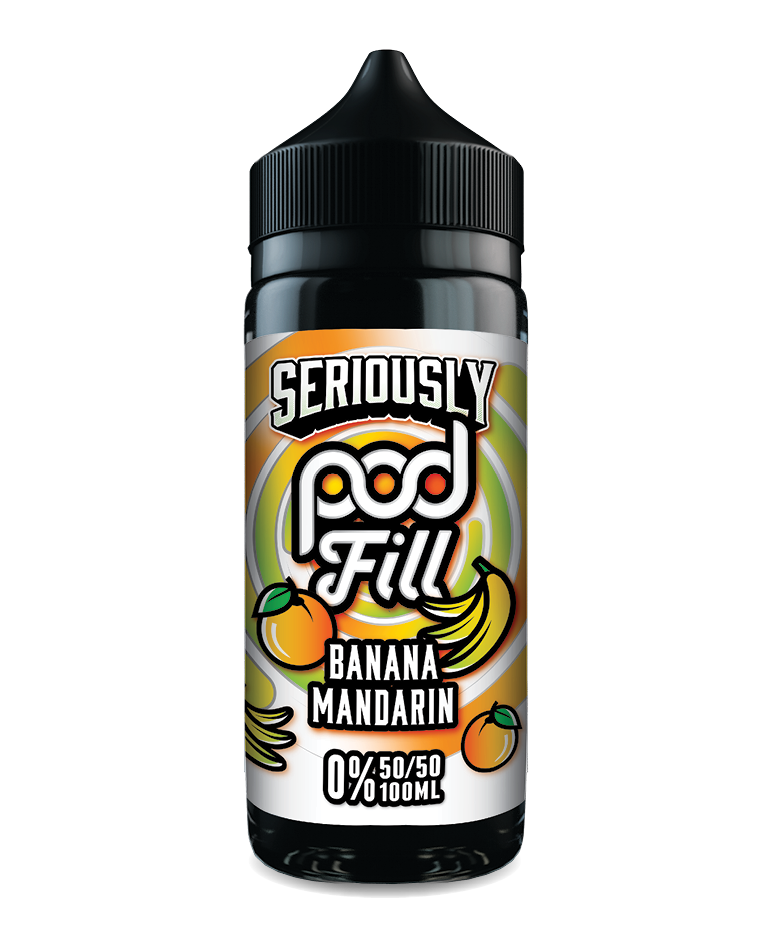 Seriously Pod Fill Banana Mandarin 100ml shortfill e-liquid – 0mg