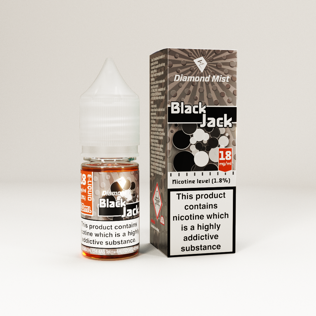 Diamond Mist Black Jack e-liquid 10ml 18mg bottle