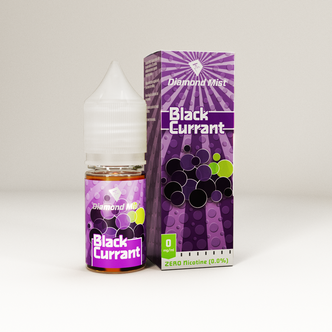 Diamond Mist Blackcurrant e-liquid 10ml 0mg bottle