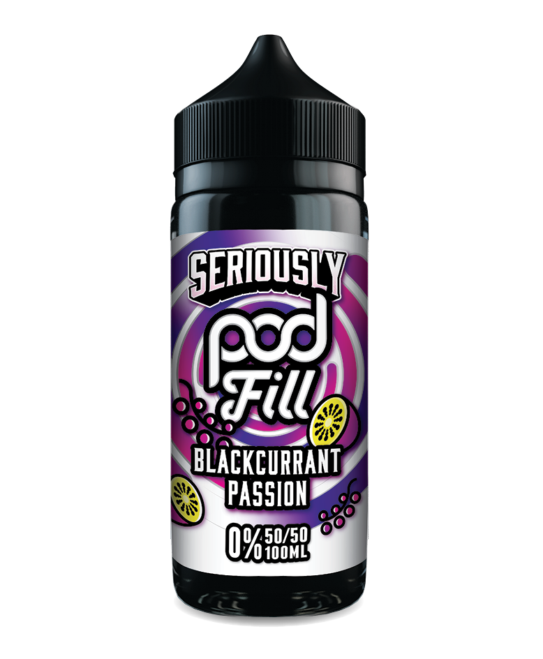 Seriously Pod Fill Blackcurrant Passion 100ml shortfill e-liquid – 0mg