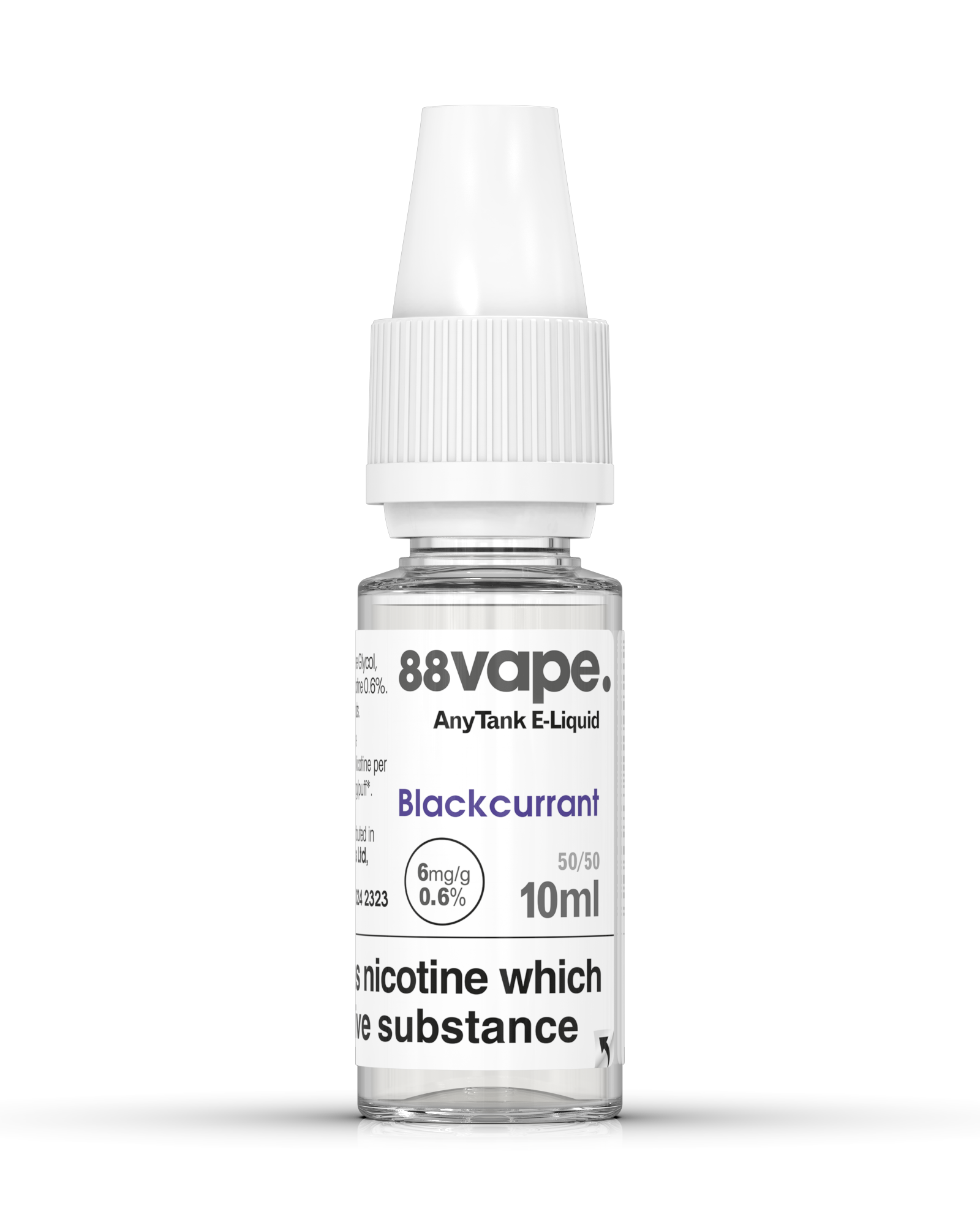 88Vape Blackcurrant E-Liquid 10ml - 6mg bottle