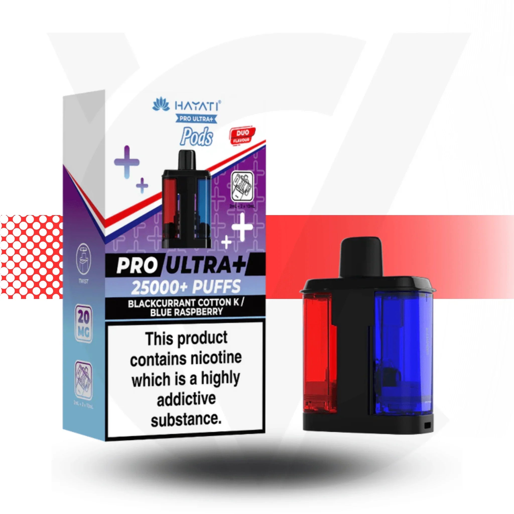 Hayati Pro Ultra Plus 25000 Replacement Pod & Refill Pack 20mg 🔥 3 for £15 🔥