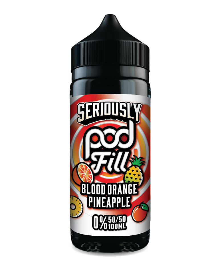 Seriously Pod Fill Blood Orange Pineapple 100ml shortfill e-liquid – 0mg