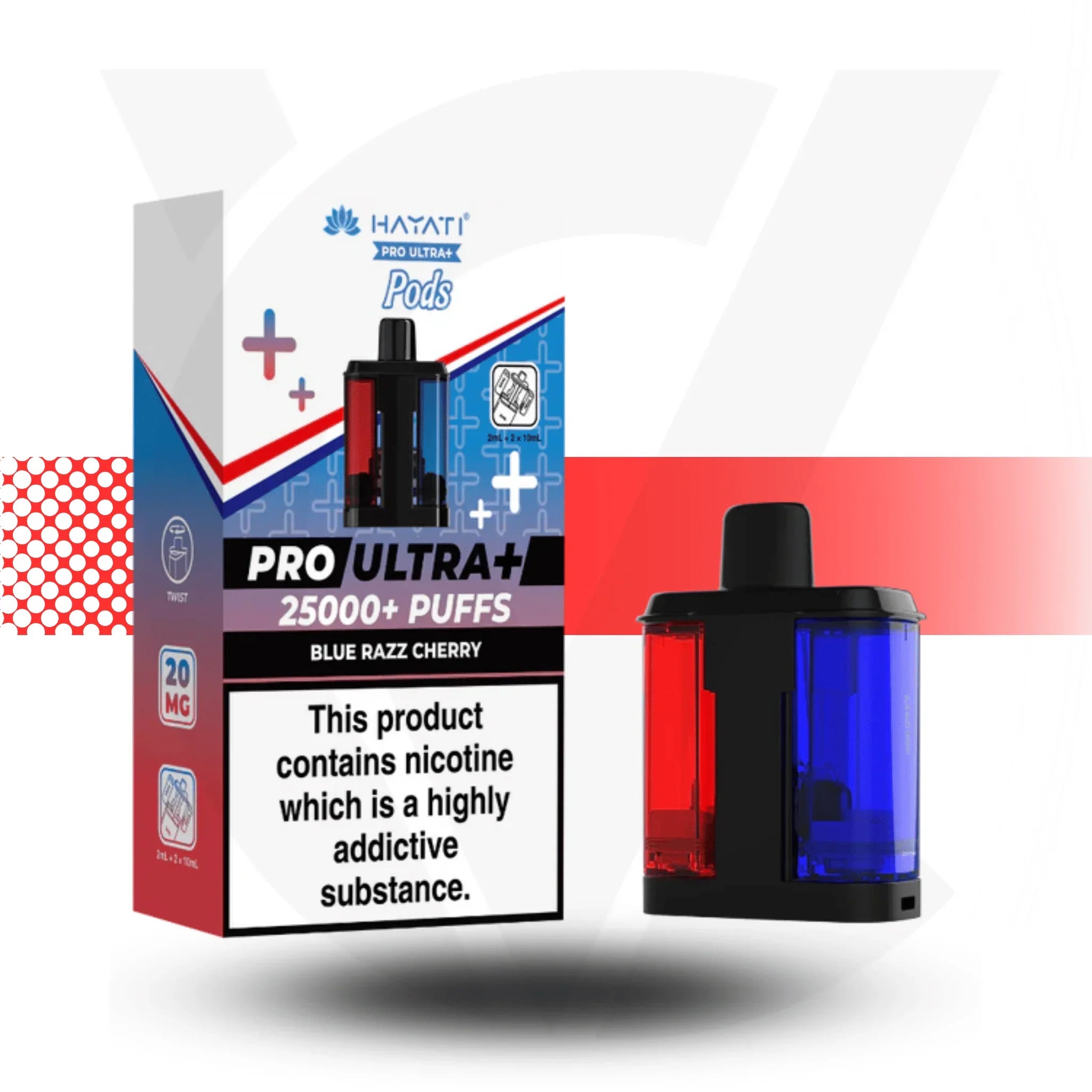 Hayati Pro Ultra Plus 25000 Replacement Pod & Refill Pack 20mg 🔥 3 for £15 🔥