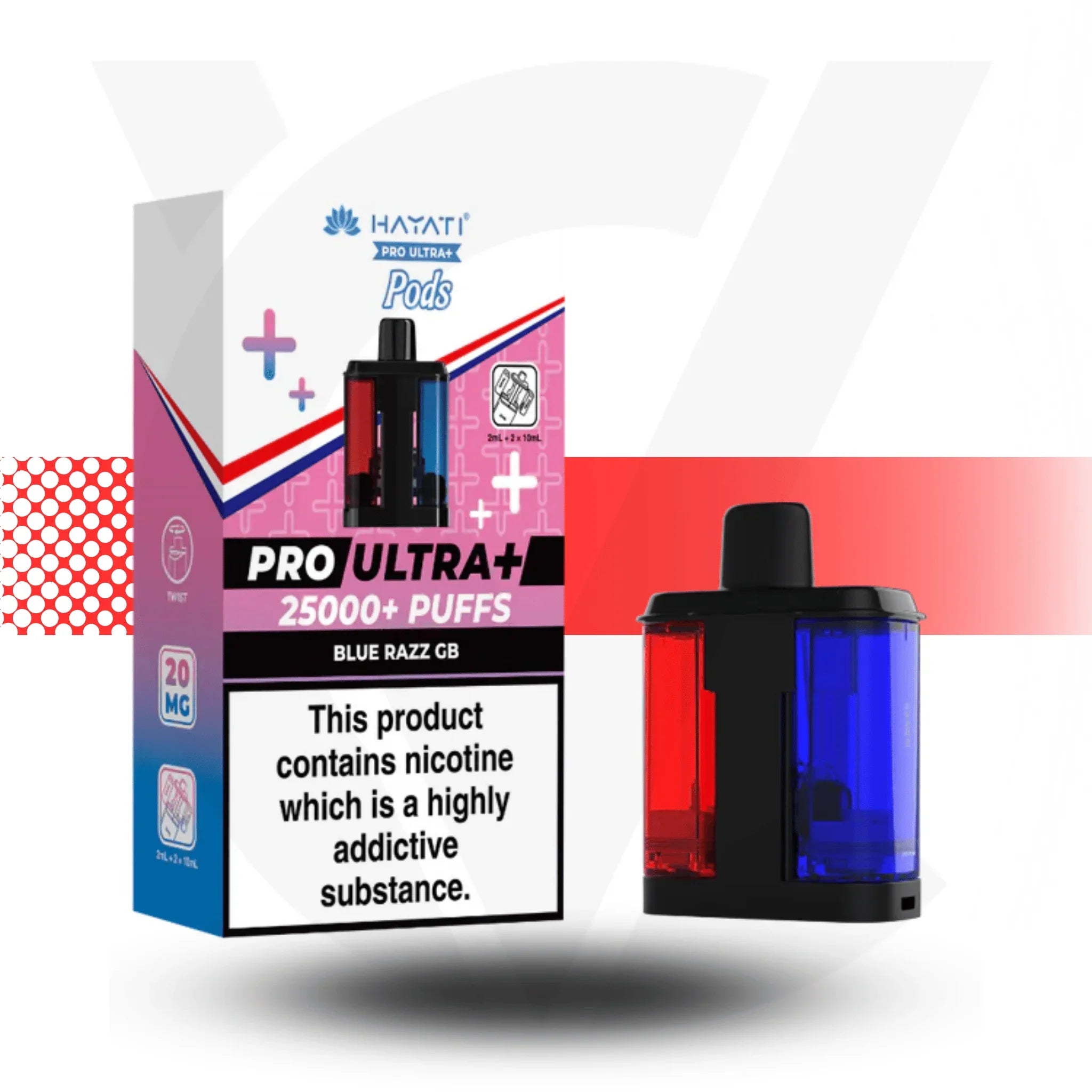 Hayati Pro Ultra Plus 25000 Replacement Pod & Refill Pack 20mg 🔥 3 for £15 🔥