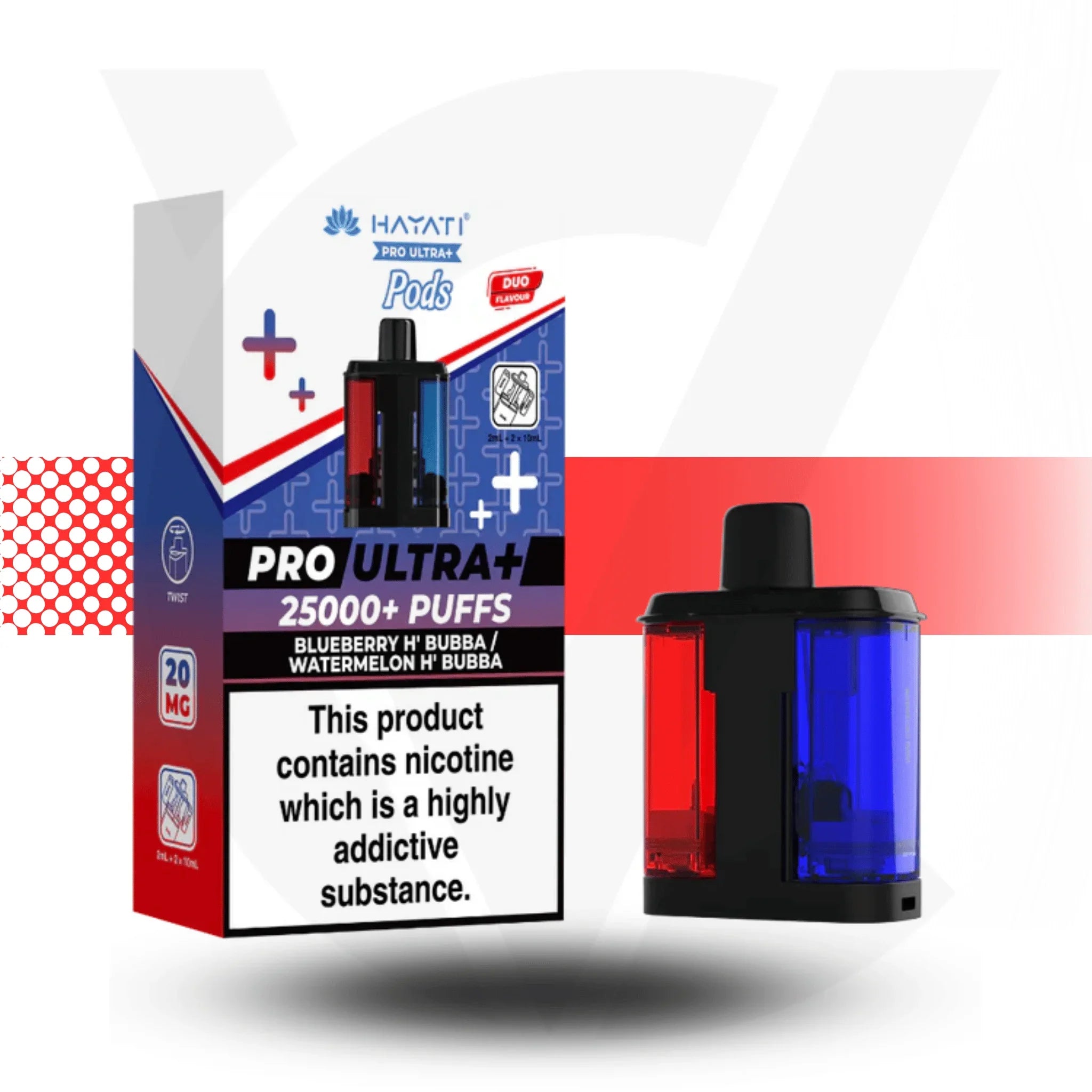 Hayati Pro Ultra Plus 25000 Replacement Pod & Refill Pack 20mg 🔥 3 for £15 🔥