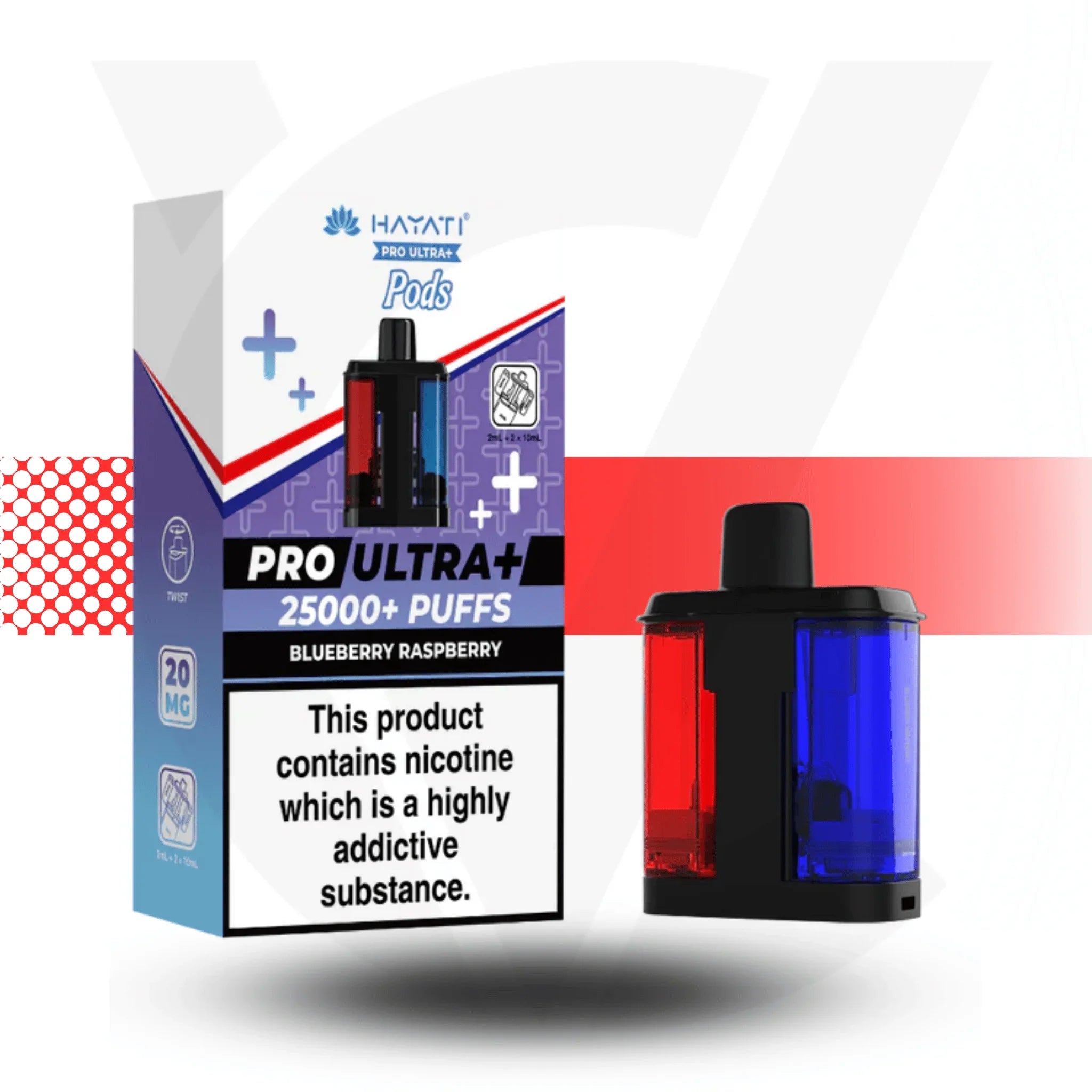 Hayati Pro Ultra Plus 25000 Replacement Pod & Refill Pack 20mg 🔥 3 for £15 🔥