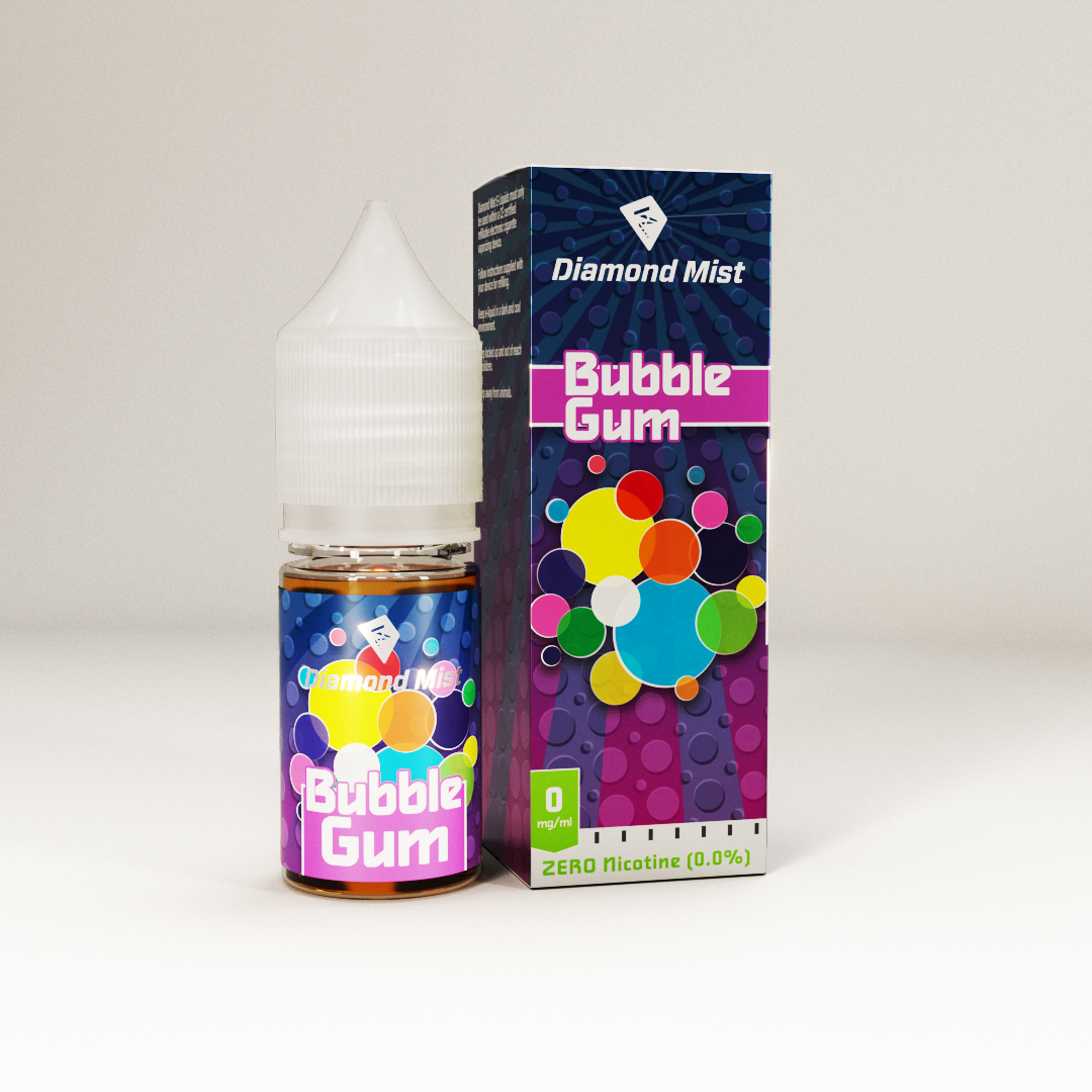 Diamond Mist Bubble Gum e-liquid 10ml 0mg bottle