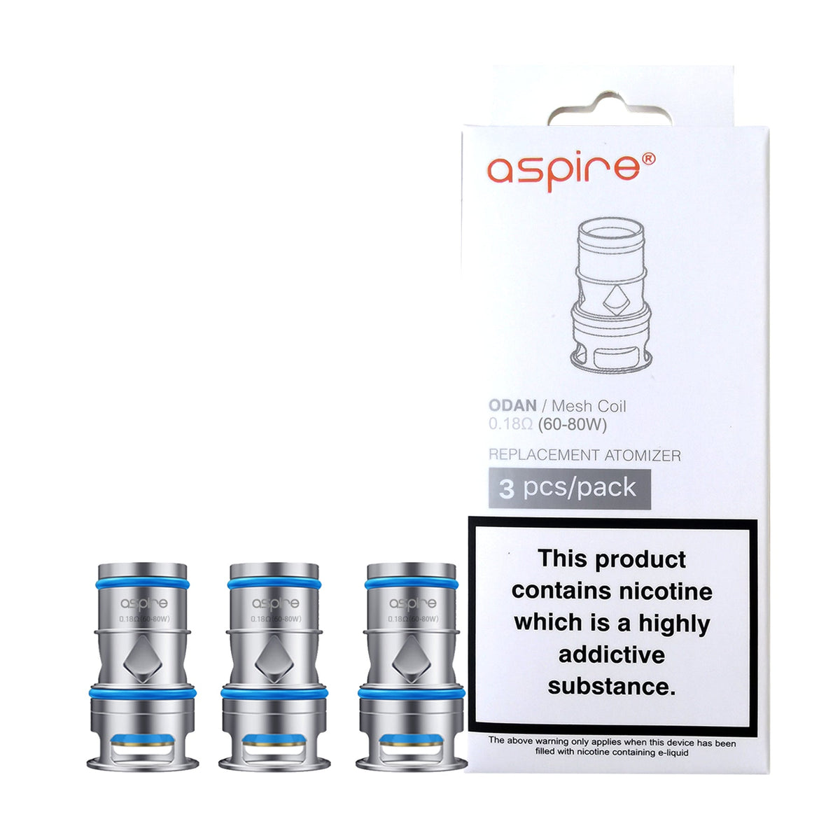 Aspire - Odan Replacement Mesh Coils 0.18ohm - Pack Of 3