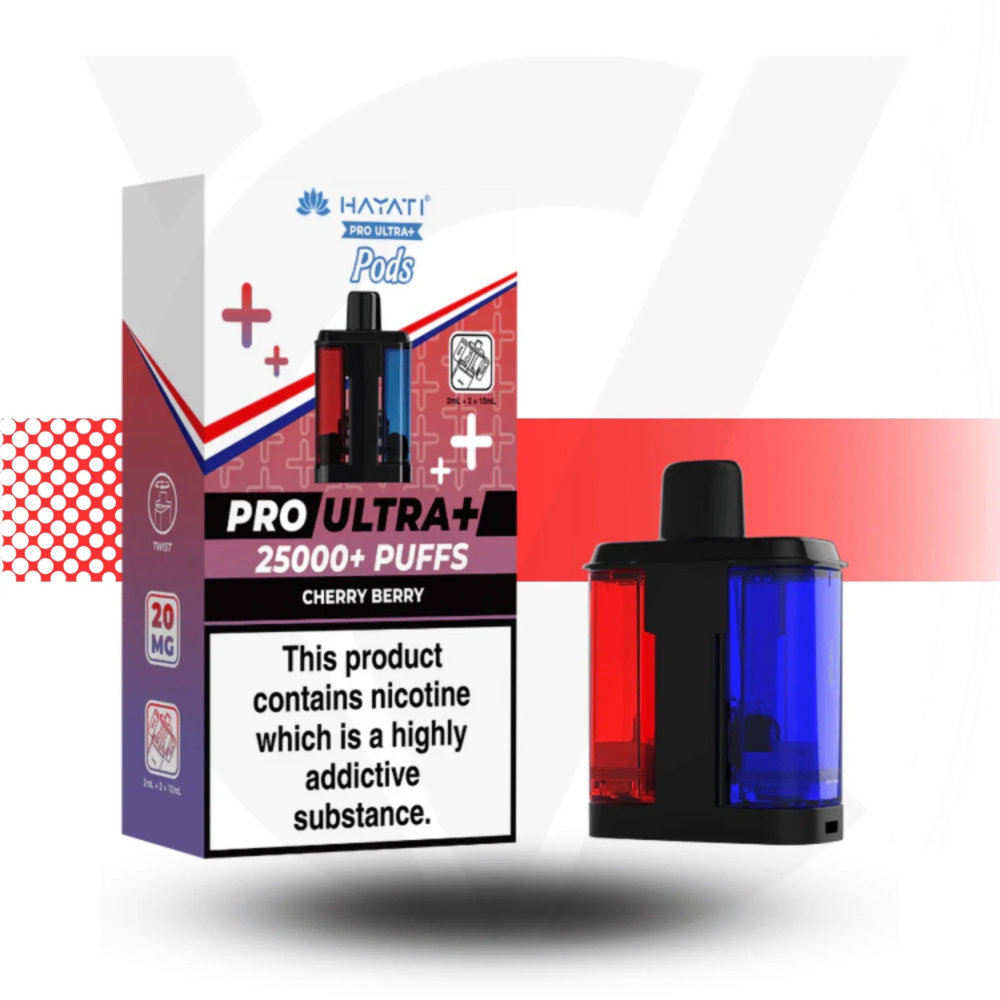 Hayati Pro Ultra Plus 25000 Replacement Pod & Refill Pack 20mg 🔥 3 for £15 🔥