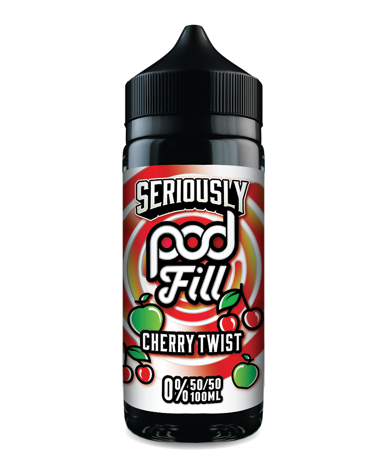 Seriously Pod Fill Cherry Twist 100ml shortfill e-liquid – 0mg
