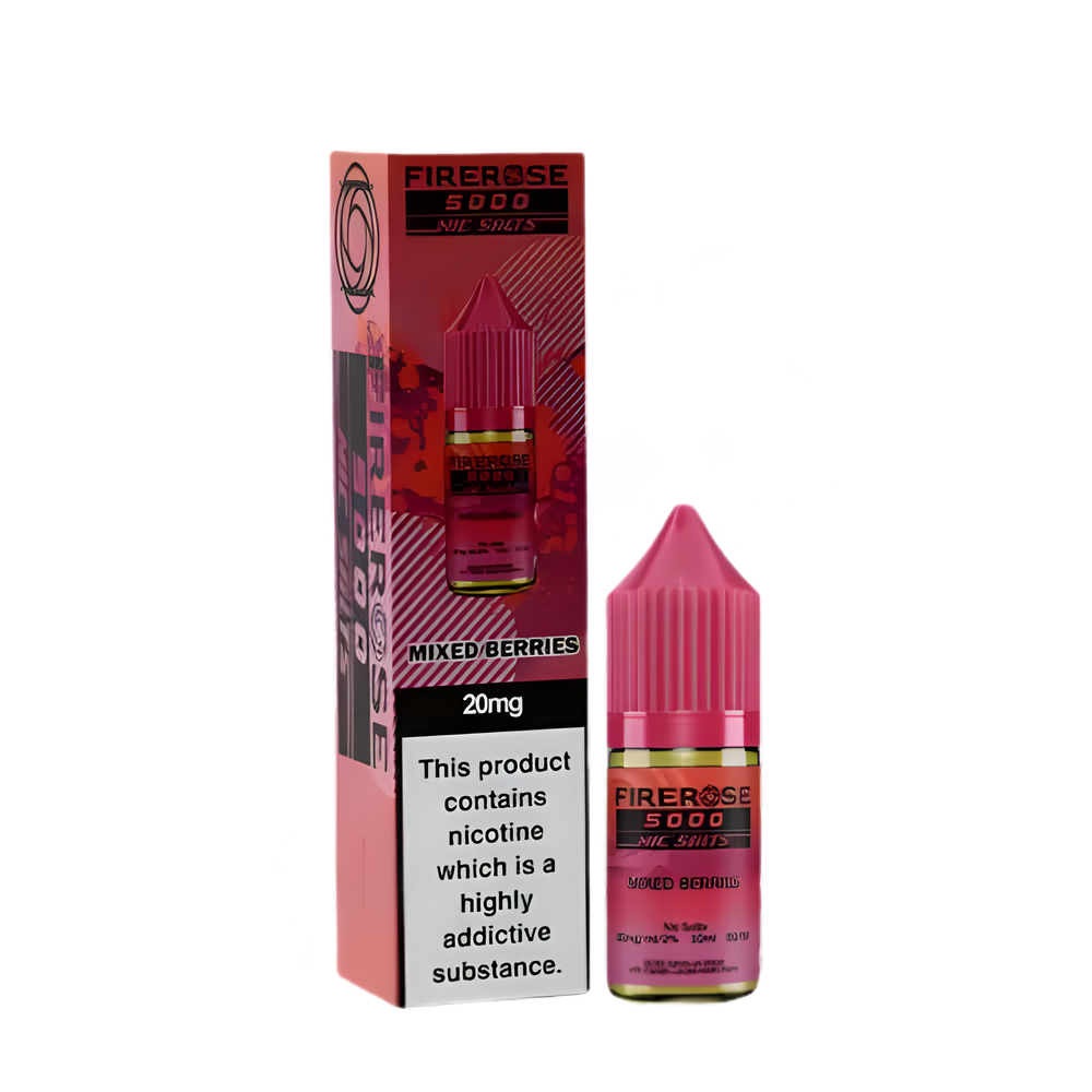 ELUX Fire Rose 5000 Mixed Berries Nic Salt E-Liquid 10ml 🔥 CLEARANCE 6 for £10 🔥