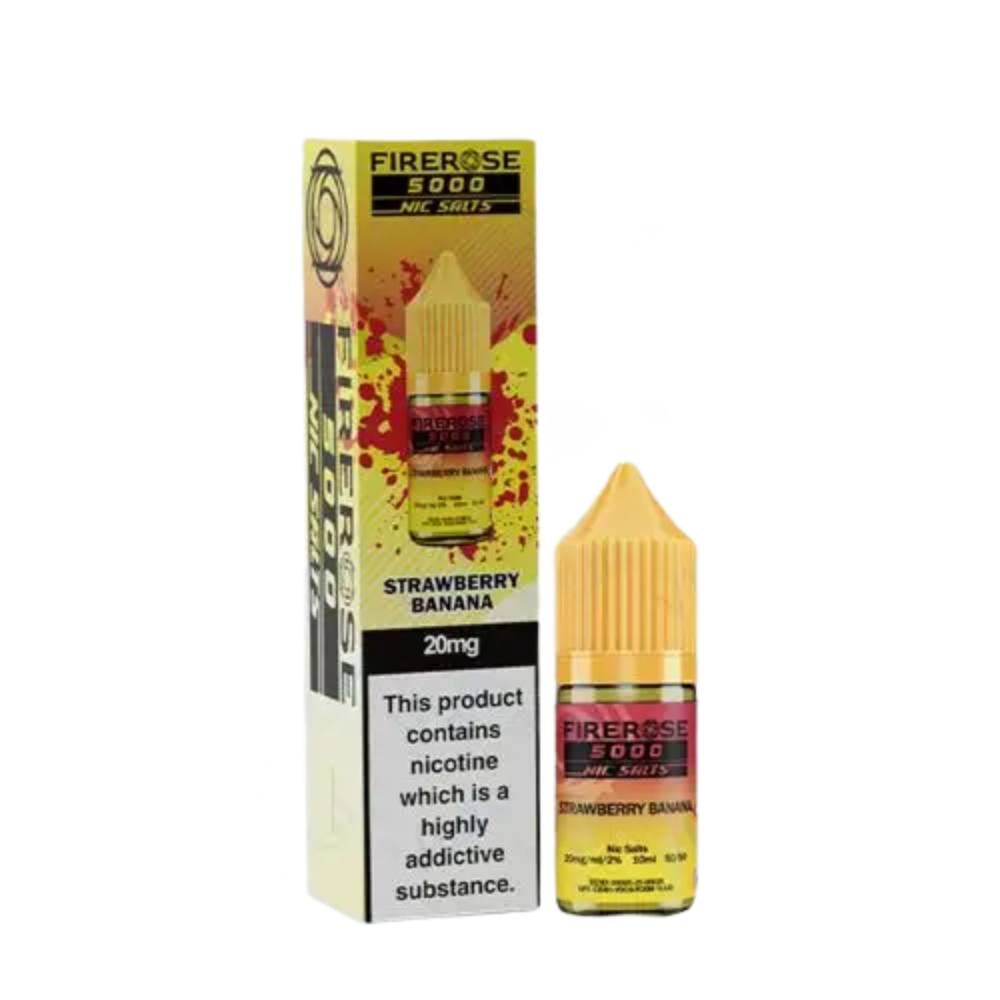 ELUX Fire Rose 5000 Strawberry Banana Nic Salt E-Liquid 10ml 🔥 CLEARANCE 6 for £10 🔥