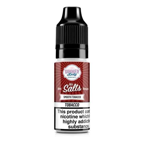 Dinner Lady Smooth Tobacco 10mg Nic Salt E-Liquid 10ml bottle
