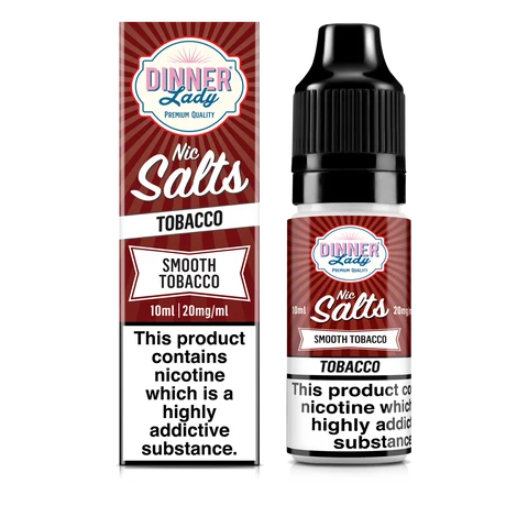 Dinner Lady Smooth Tobacco 20mg Nic Salt E-Liquid 10ml bottle