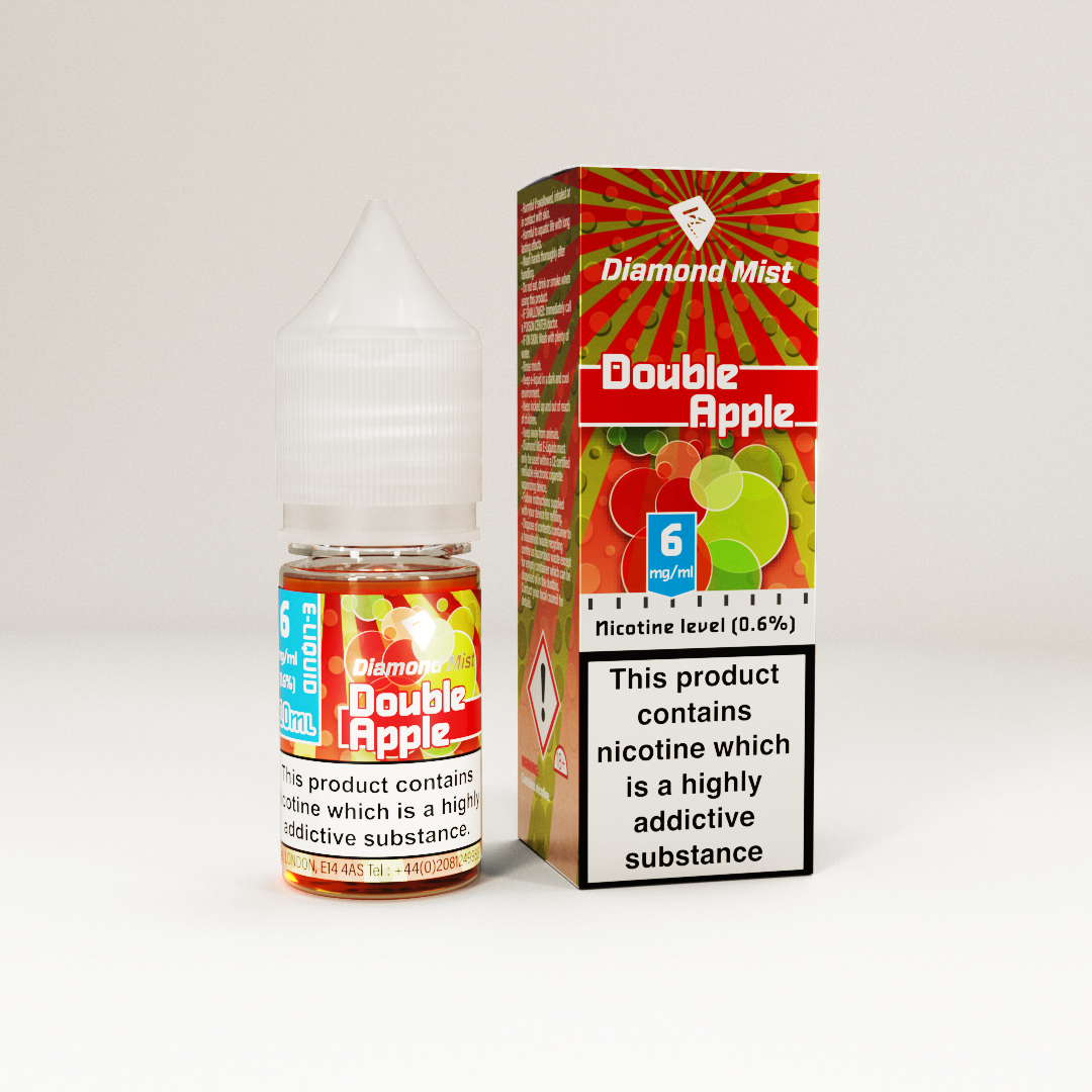 Diamond Mist Double Apple e-liquid 10ml 6mg bottle
