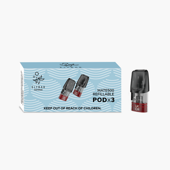 Elf Bar Mate 500 P1 Refillable Pods 2ml (Pack of 3) sealed product pack