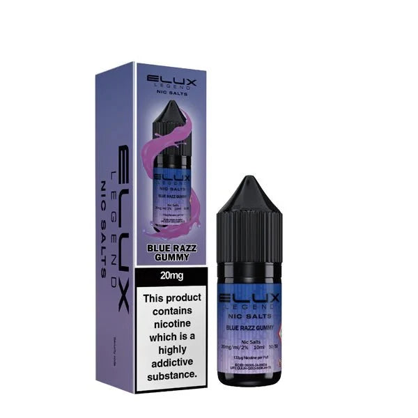 ELUX Legend Blue Razz Gummy 20mg nic salt e-liquid 10ml