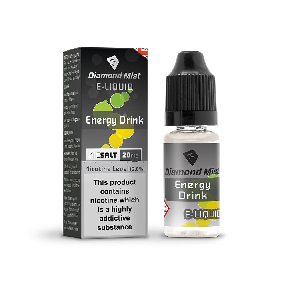 Diamond Mist Energy Drink nic salt e-liquid 10ml 20mg bottle