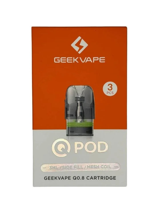 GeekVape Q Sonder Q Pods - XL 3ml Side Fill (0.4ohm / 0.6ohm / 0.8ohm) – 0.8Ω · XL 3ml · Pack of 3