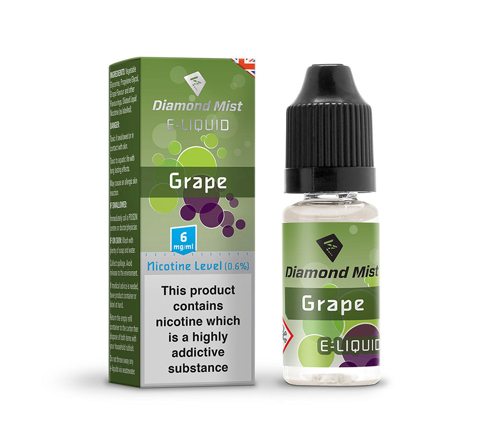 Diamond Mist Grape e-liquid 10ml 6mg bottle