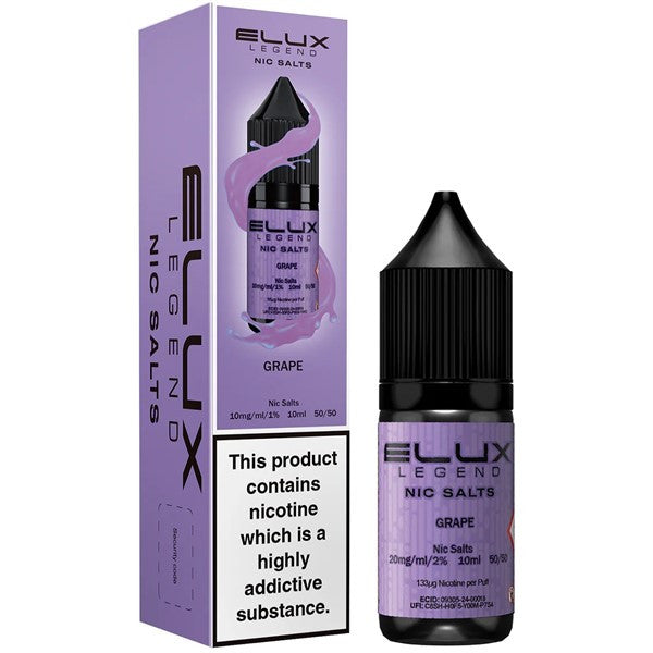 ELUX Legend Grape 20mg nic salt e-liquid 10ml