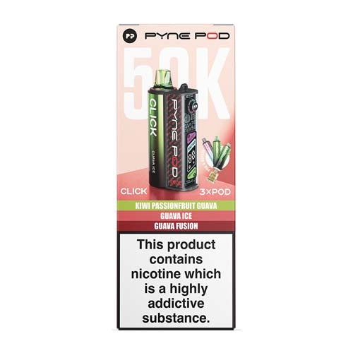 Pyne Pod Click 50K Guava Edition prefilled pod vape kit box – 20mg