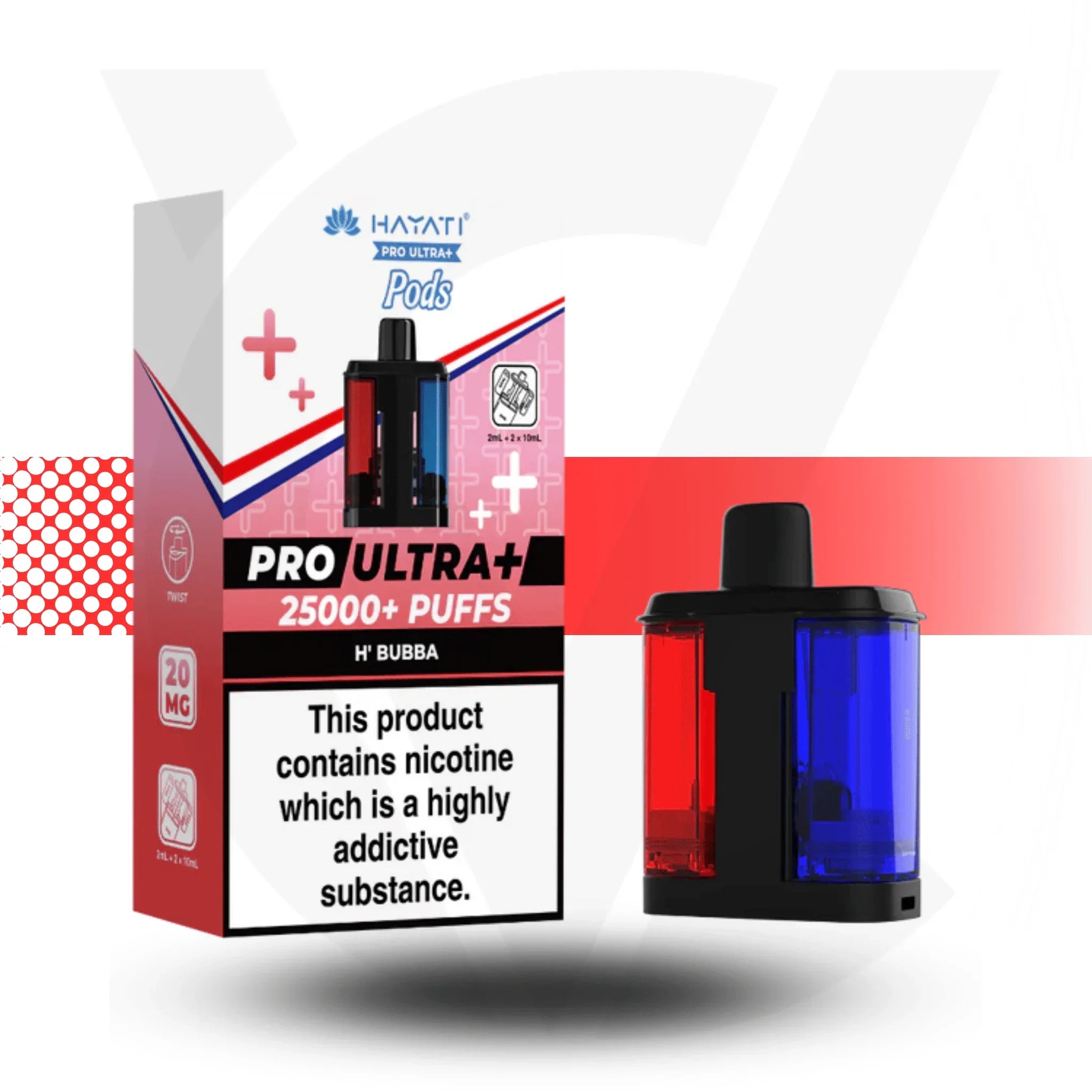 Hayati Pro Ultra Plus 25000 H'Bubba prefilled pods 20mg