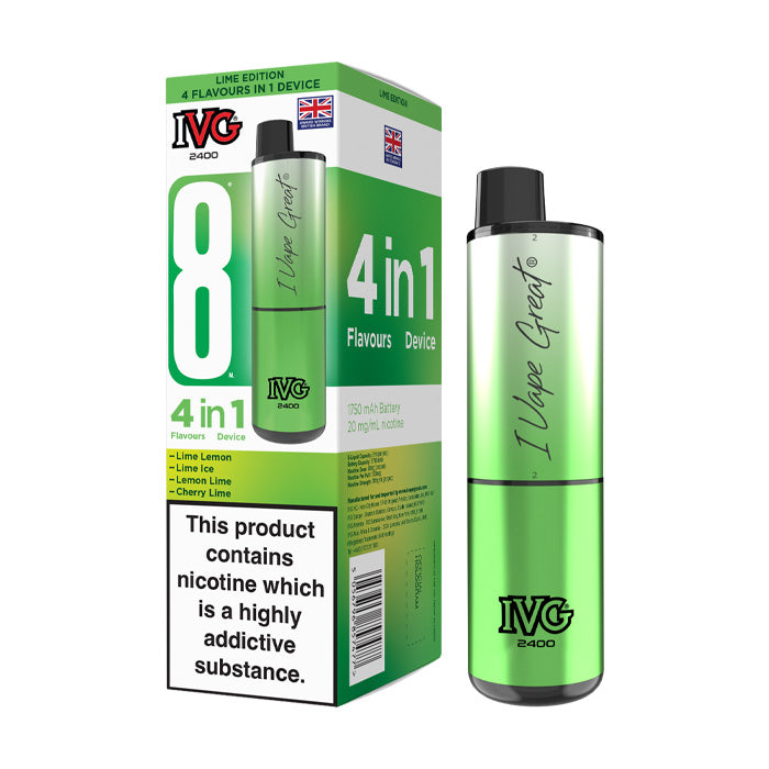 IVG 2400 4 In 1 Prefilled Pod Kit - Lime Edition