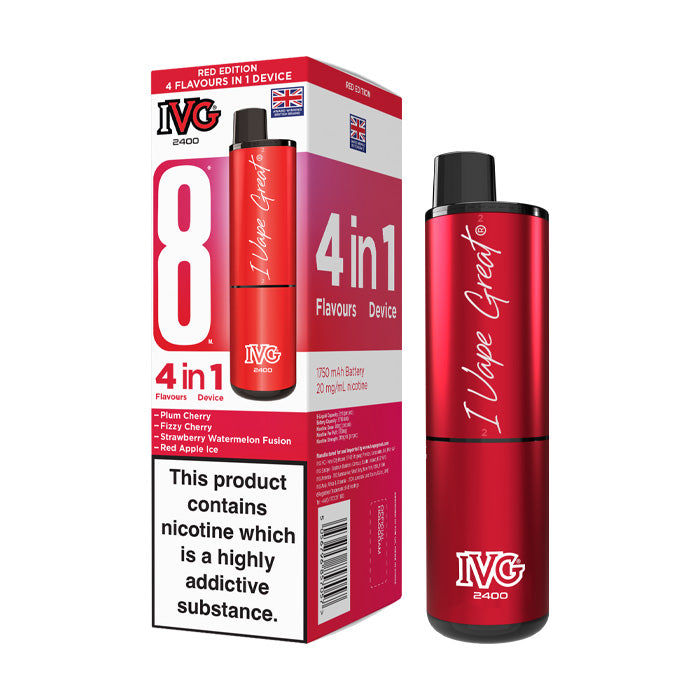 IVG 2400 4 In 1 Prefilled Pod Kit - Red Edition