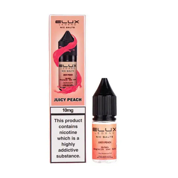 ELUX Legend Juicy Peach 10mg nic salt e-liquid 10ml